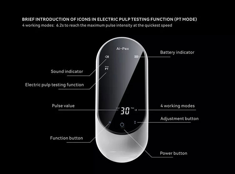 Woodpecker Ai-Pex Apex Locator with Pulp-Testing function Root Canals Four Working Modes 3.8" LCD Touch Screen