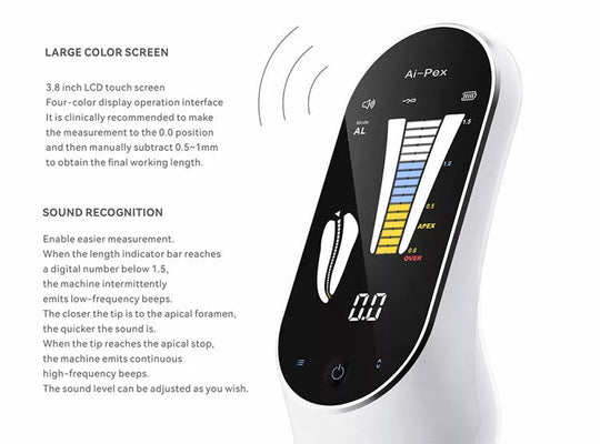 Woodpecker Ai-Pex Apex Locator with Pulp-Testing function Root Canals Four Working Modes 3.8" LCD Touch Screen