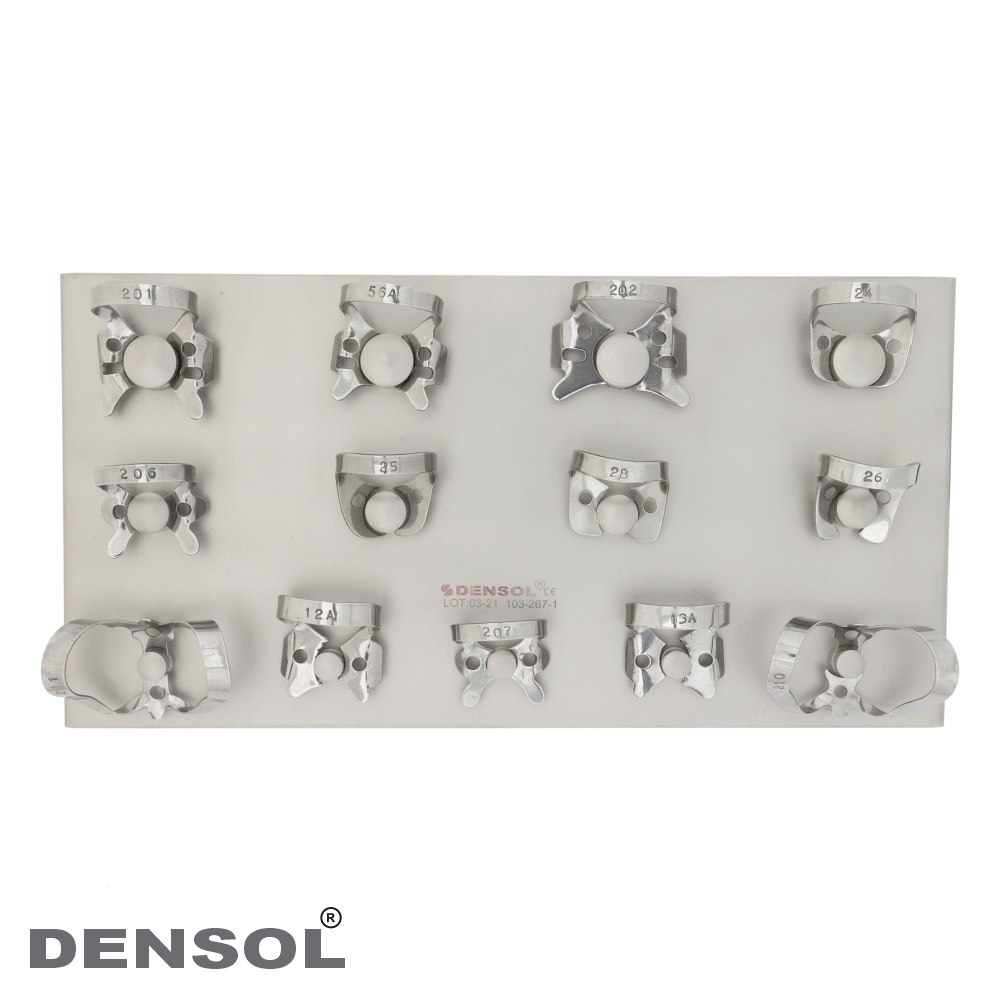 [103-267-1] Complete Set of 13 Rubber Dam Clamps