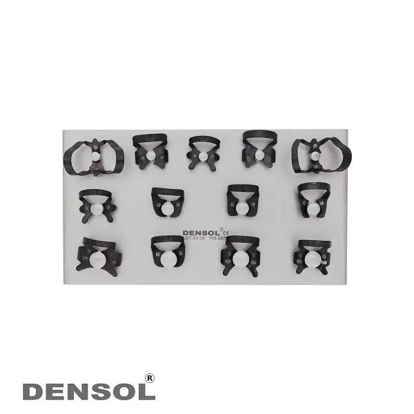 [103-267-1b] Rubber Dam Clamps Kit - 13 Piece Set in TIT Black