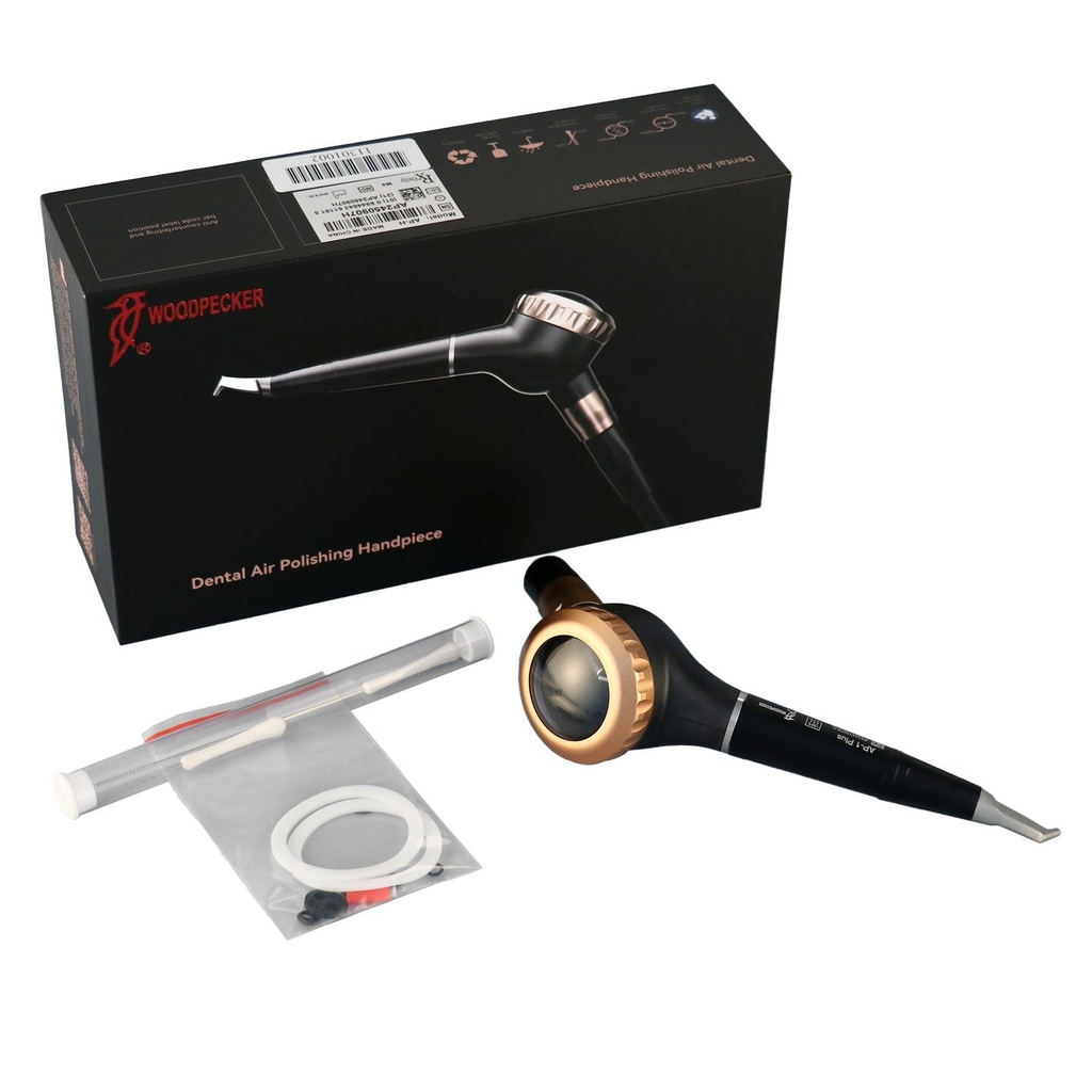 [11301002] Woodpecker Dental Air Polisher Supragingival Scaling Handpiece 4 Hole AP-H Three-section Detachable Design