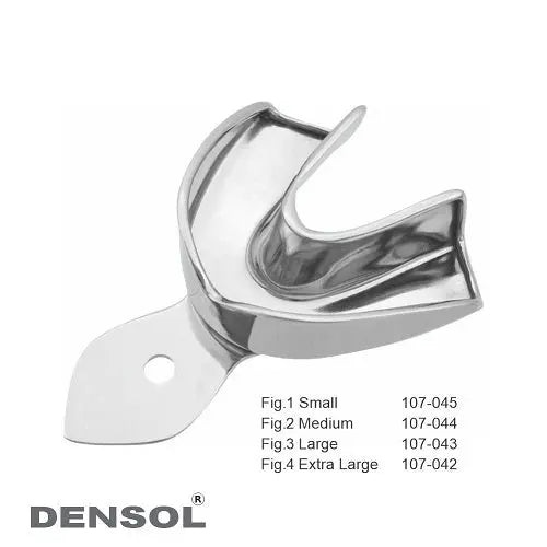 Heavy-Duty Solid Lower Jaw Impression Tray - Large Size