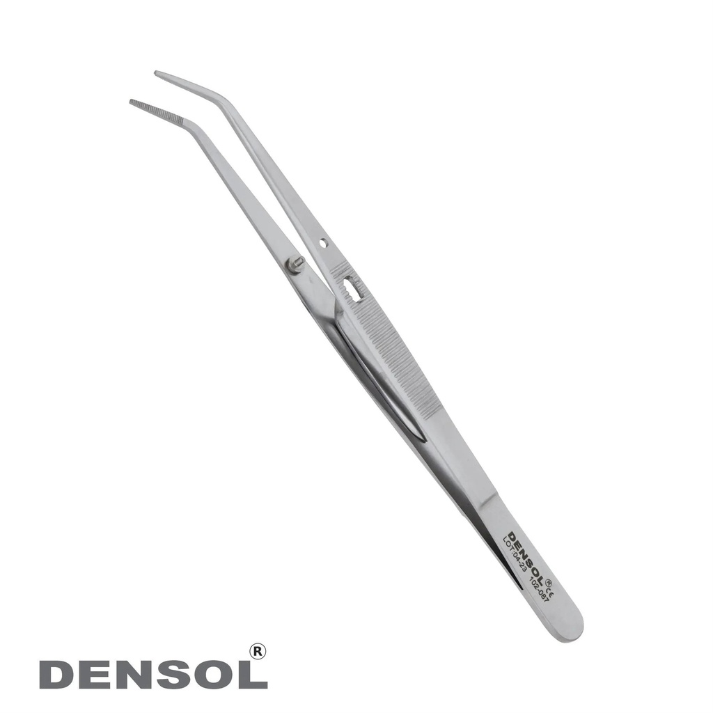 [102-087] 15cm Serrated Endo Locking Tweezers with Lock Latch