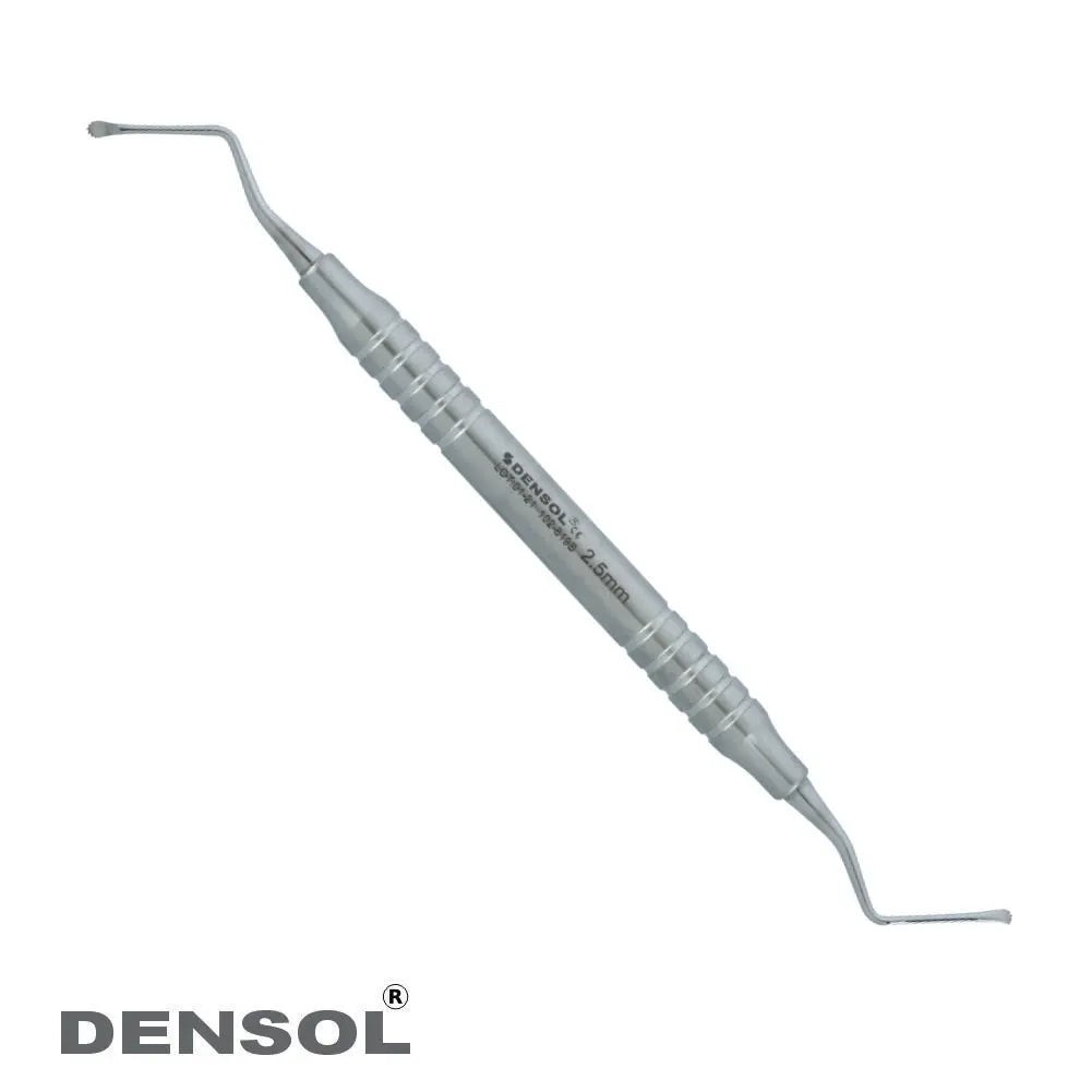 [102-819s] 85 mm gezahnte Lucas-Kürette mit 2,5 mm Spitze für chirurgisches Knochendebridement