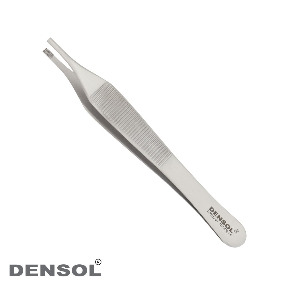 [102-032] Adson Brown Tissue Forceps with Serrated Handle - 12 cm