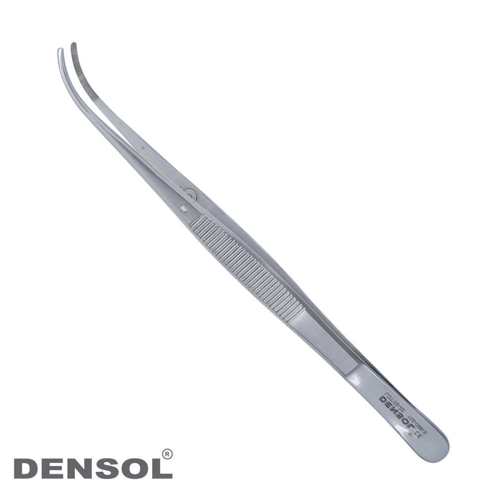 [102-056-3] Curved Serrated Forceps 15cm by Semken