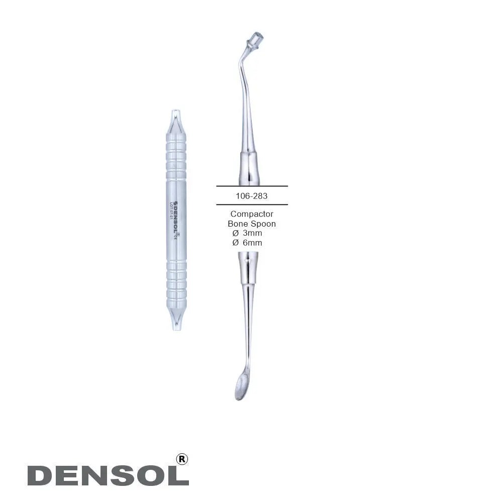 [106-283] Dental Bone Grafting Packer Spoon - 3mm & 6mm Serrated Scoop