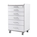 Dental NW-P4 Acrylic Mobile Cabinet Cart Five Drawers & Two Instrument Tray