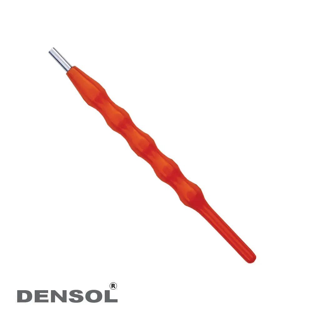 Orange Plastic Dental Mouth Mirror with Stainless Steel Thread