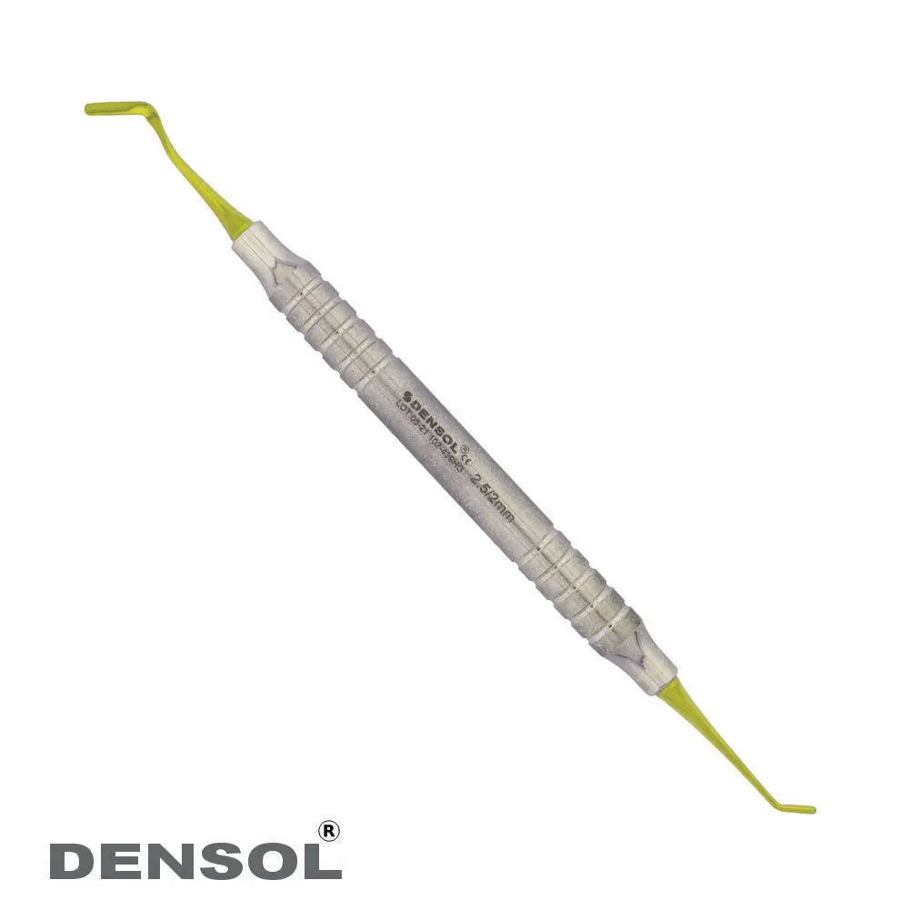 [102-439hg] Pear-Shaped Flat Plastic Dental Burnisher - 2/2.5mm Stainless Steel with Titanium Gold Coating