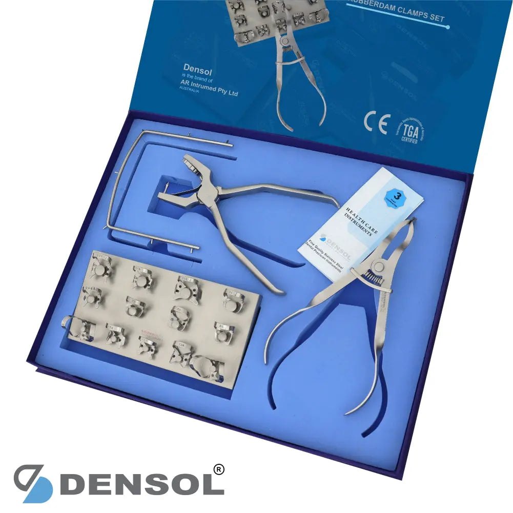 [rdkit17] Premium 17-Piece Rubber Dam Punch and Clamp Forceps Set