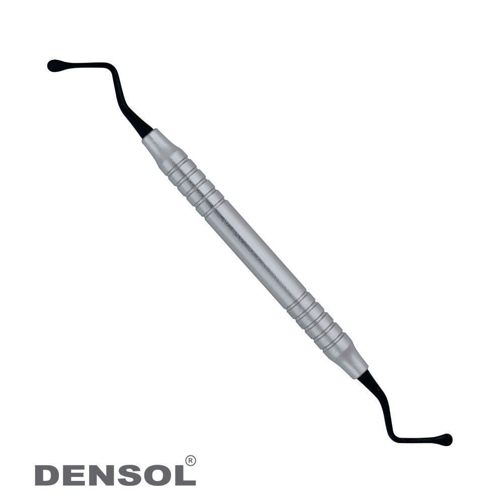 [102-821tit] Titanium-Coated 4mm Surgical Curette Lucas for Cyst Removal and Debridement