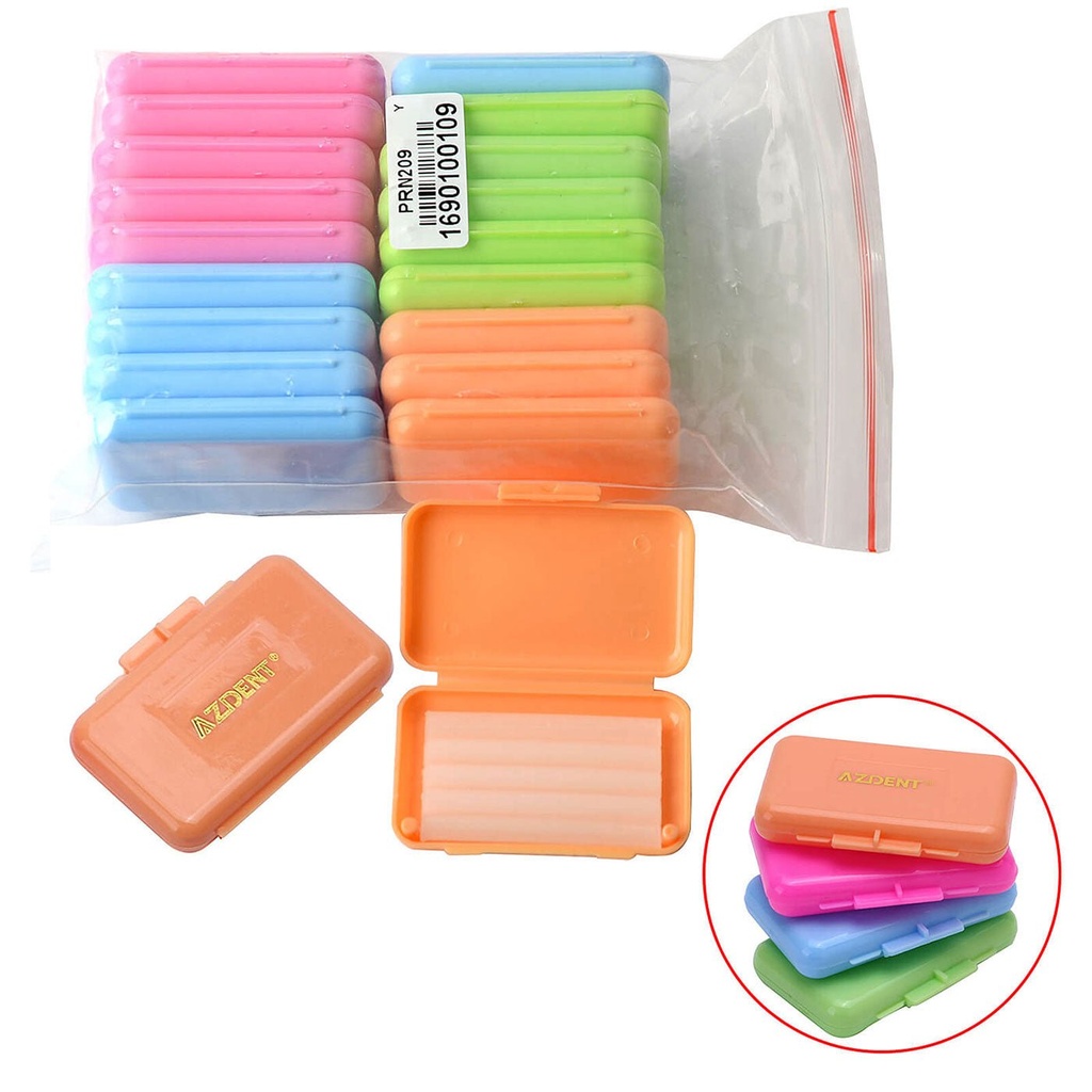 [1690100103-5+1690100104-5+1690100106-5+1690100107-5] 20 Boxes  Orthodontic Wax Scented Assorted 5 Strips/Box. White Wax Strips