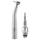 COXO Dental Fiber Optic High Speed Air Turbine Handpiece Standard Head H16-KSPQ & 6 Holes LED Quick Coupler CX229-GK