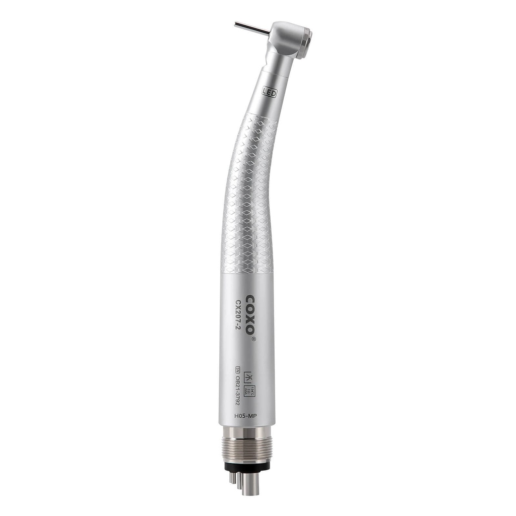 [27401002] COXO LED High-speed Air Turbine Handpiece with Generator Mini Head 4 Holes Coupler CX207-2 #H05-MP4 (1 Pc)