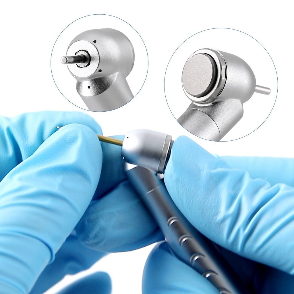 [122003079] Pieza de mano dental de alta velocidad de 45 grados, cabezal estándar con botón pulsador y 4 orificios. (1 Pc)