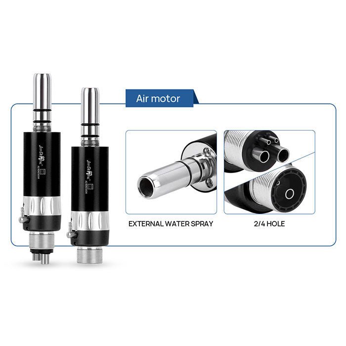 [122003044] Dental Color High and Low Speed Handpiece Kit 2/4 Holes Black (2 Holes / 1 Set)