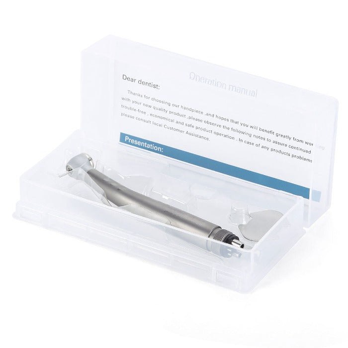 [1107101002] Dental E-generator LED High Speed Handpiece Ceramic Push Button 2/4 Hole Four Water Spray (2 Holes / 1 Piece)