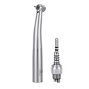 Dental LED Fiber Optic High Speed Handpiece Standard Head Push Button Three Water Spray / 4 or 6 Holes Quick Coupler