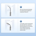 Dental LED Ultrasonic Scaler Handpiece HW-5L & Tips G1 G2 P1 E1 Kit