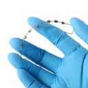 Orthodontic Temporary Tooth Decoration with Metal Archwires Bracket and Ligature Ties 2pcs/Pair