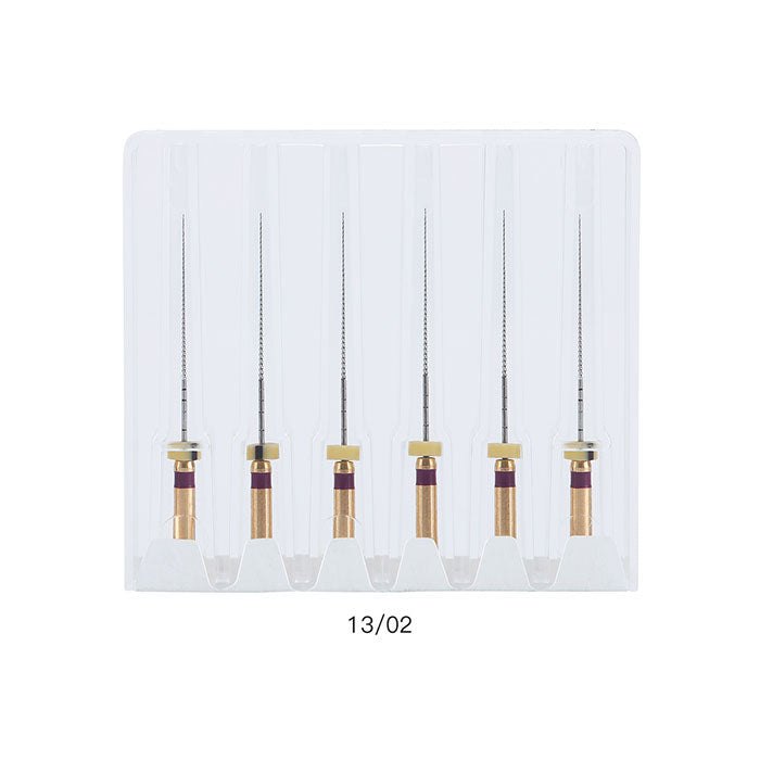 [1420106031] Limas rotatorias de endodoncia dental, aleación de níquel-titanio, para uso en motores, 25 mm, surtido, 6 unidades/caja (Rotary NiTi / 13/02 25mm / 1 Pack (6pcs))