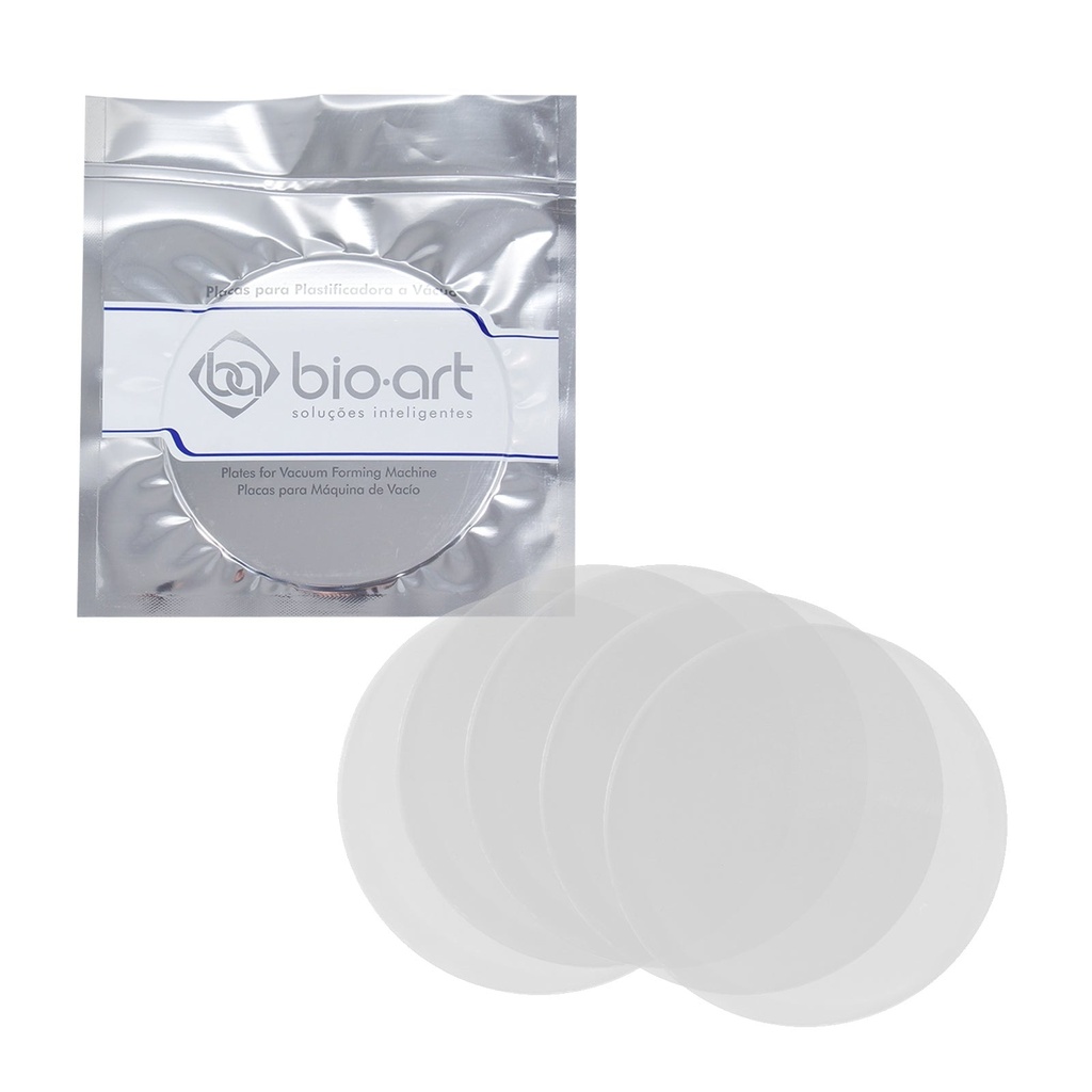 Bio-Art Dental Vacuum Forming Soft Plate Round φ134mm EVA Splint Thermoforming Material (Soft Plate - EVA / Round φ134mm / 1.0mm Clear - 10/Pk)