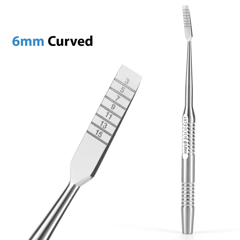 Dental Implant Surgery Splitting Bone Chisel Set Curved Straight 4pcs/Set (1 Set)