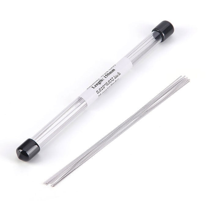 Dental Orthodontic Stainless Steel Lingual Retainer Wire Flat Straight Twist Wires 10pcs/Pack (.010 x .028 / 10 Packs)