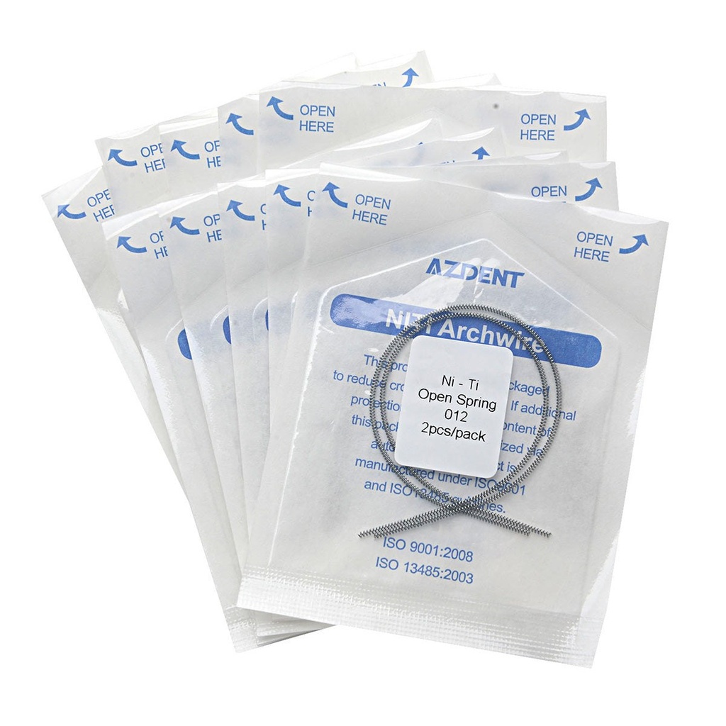 Dental Open Coil Spring NITI Alloy 0.012*180mm 2pcs/Pk (Open Coil Spring / 0.012*180mm / 1 Pack (2pcs))