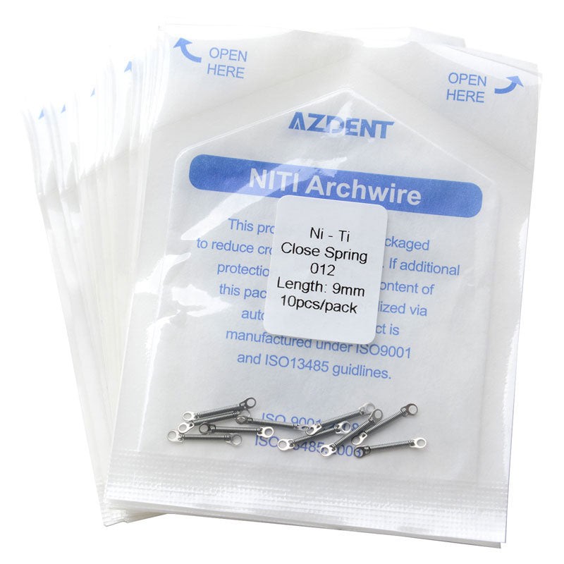 Dental Orthodontic Accessory Closed Coil Spring  0.012 9mm 10pcs/Bag