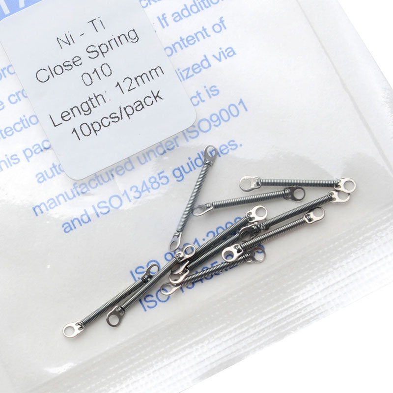 Dental Orthodontic Accessory Closed Coil Spring 0.010 12mm 10pcs/Bag (Closed Coil Spring / 0.010*12mm / 1 Bag)