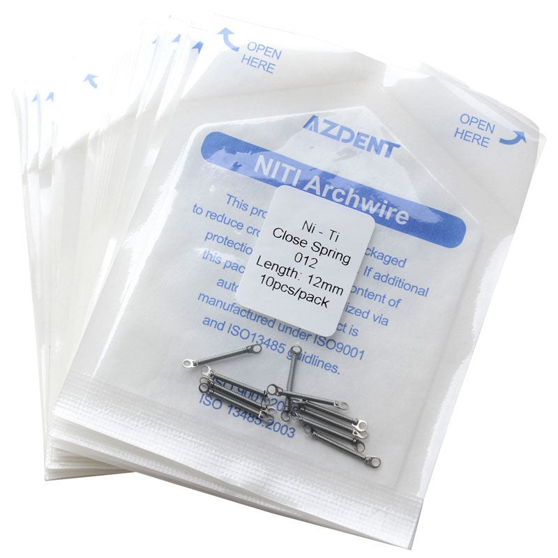 Dental Orthodontic Accessory Closed Coil Spring 0.012 12mm 10pcs/Bag (Closed Coil Spring / 0.012*12mm / 1 Bag)