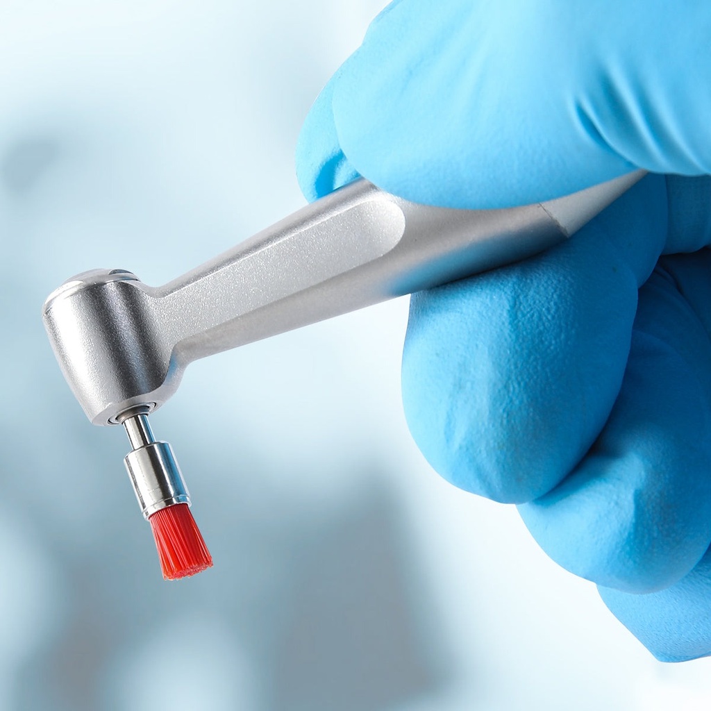 Dental Polishing Prophy Brush Nylon 100p/Box (Colorful Nylon Flat Type / 1 Box)