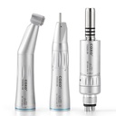 COXO Dental 1:1 Low Speed Electric Handpiece Contra Angle Straight Handpiece Air Motor 4 Holes