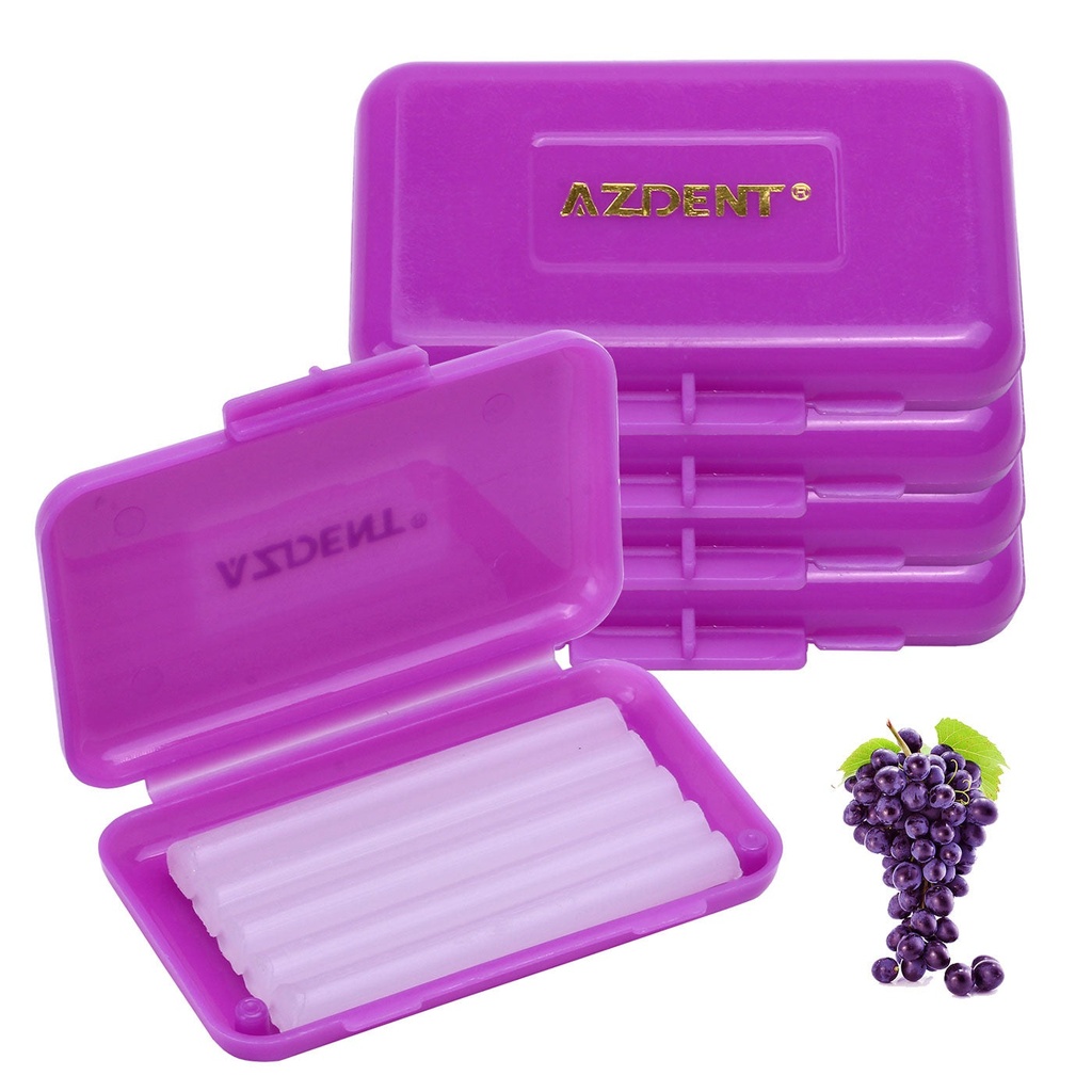 Orthodontic Wax Scented Grape 5 Strips/Box. White Wax Strips (Grape / 10 Boxes)