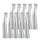 Dental LED Fiber Optic 20:1 Implant Contra Angle Low Speed Handpiece Push Button Stainless Steel Body
