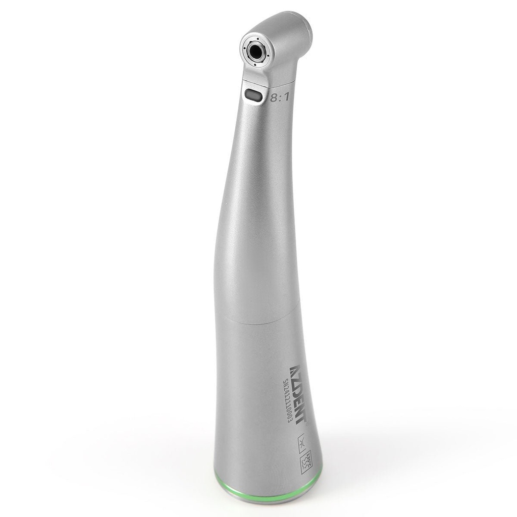 Dental Mini 8:1 Contra Angle Fiber Optic Low Speed Handpiece / Mini Fiber Optic Air Motor 6 Hole