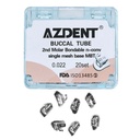 Buccal Tube 2nd Molar Bondable Split Non-Convertible MBT 0.022 20Sets/Bx