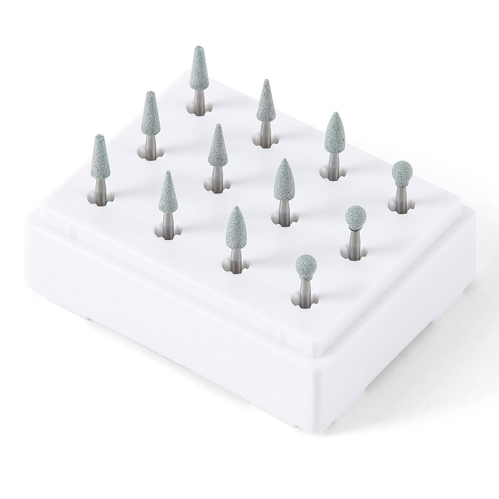 Dental Coarse Polishing Kit Green Stones FG Burs For High Low Speed Handpiece 12pcs/Kit (1 Kit)