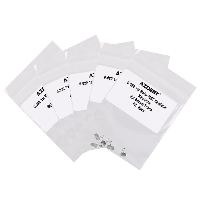 1st Molar Bondable Tube with Sliding Crimpable Hook MBT 0.022 4pcs/Bag (1st Bondable Non-Conv / MBT 0.022 U1L1 / 10 Bags(40 PCS))