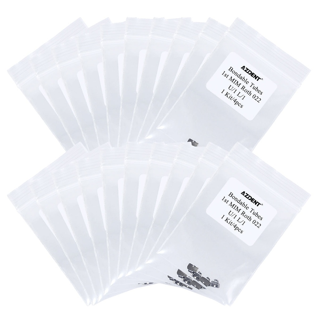 Bondable Tube 1st MIM Monoblock Roth 0.022 Laser Mark 4/Bag (1st Bondable Non-Conv Monoblock / Roth 0.022 U1L1 / 10 Bags(40pcs))