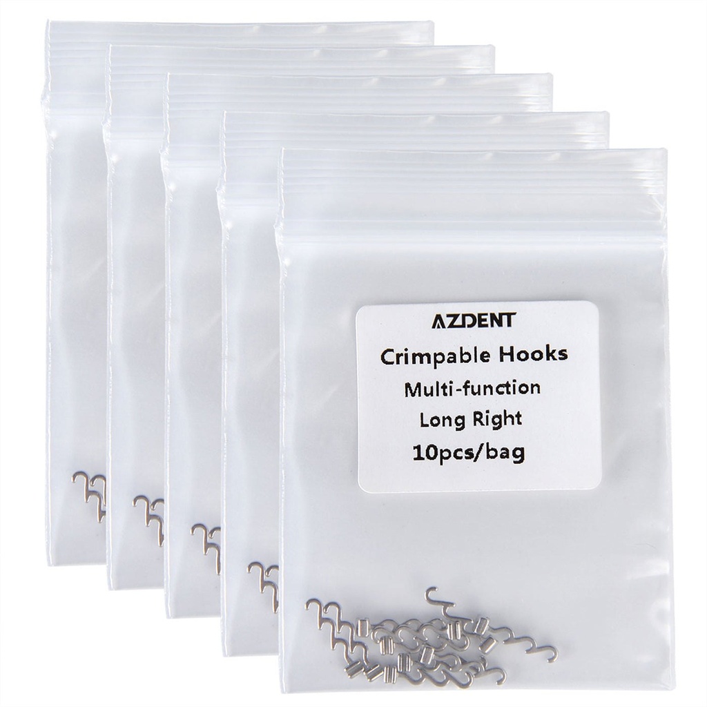 Crimpable Hooks Long Right/Left Tube Multi-function 10/Bag