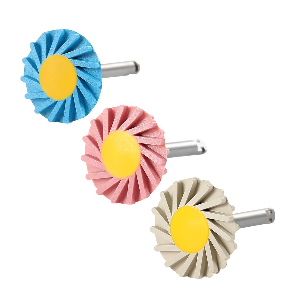 Dental Zirconia Polishing Wheel 3-Step Polishing System RA2.35mm for Contra Angle Handpiece 6pcs/Box (1 Kit)