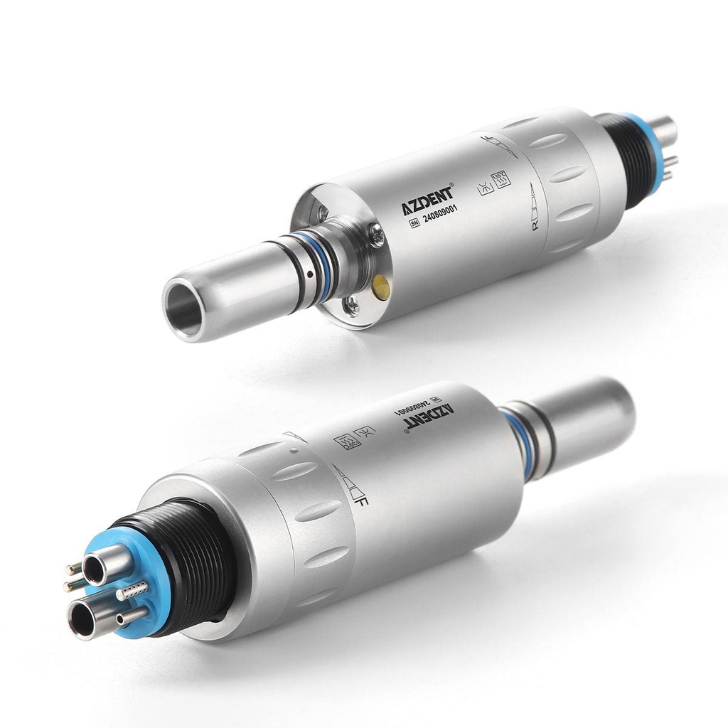 มอเตอร์ลมไฟเบอร์ออปติกขนาดเล็กสำหรับงานทันตกรรม อัตราส่วน 1:1 ช่องภายใน 6 รู (Air Motor / 1 Pc)