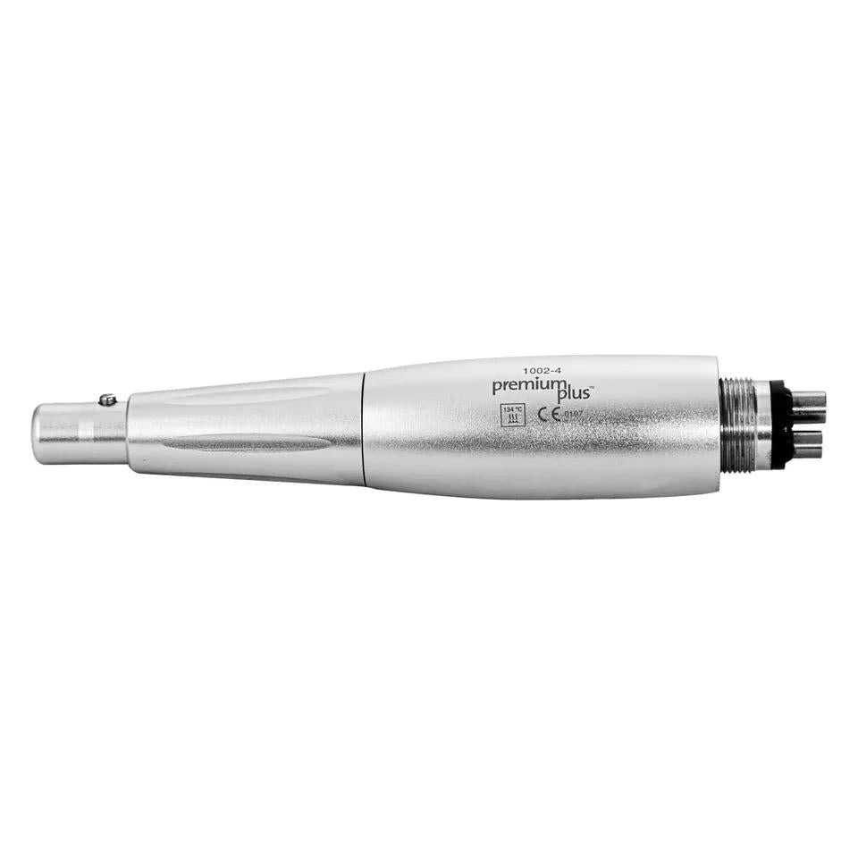Premium Plus Dental Prophy Angle Hygiene Air Motor Handpiece 4 Holes with 3 Nose Cones 4:1 Reduction 360° Swivel (Hygiene Handpieces / 1 Pc)