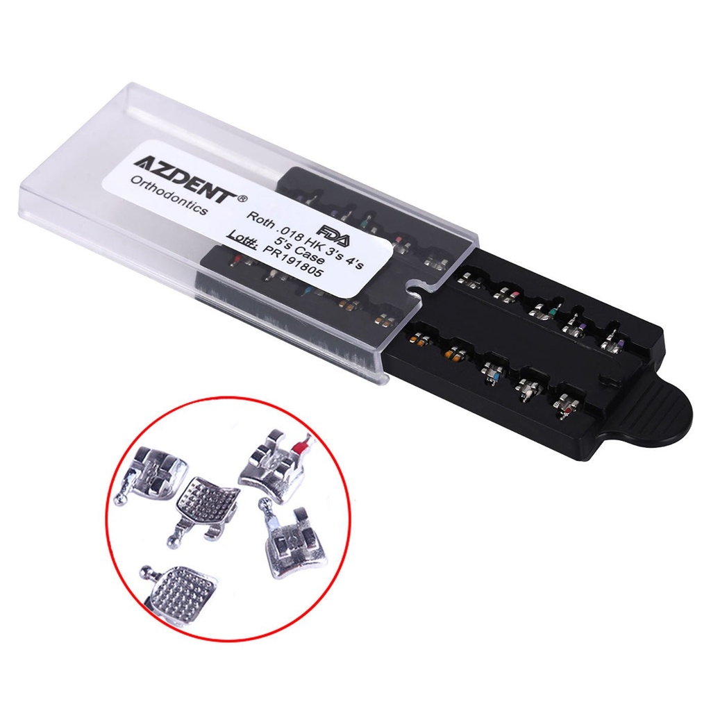 Dental Metal Brackets MIM Monoblock Full Size 20pcs/Pack