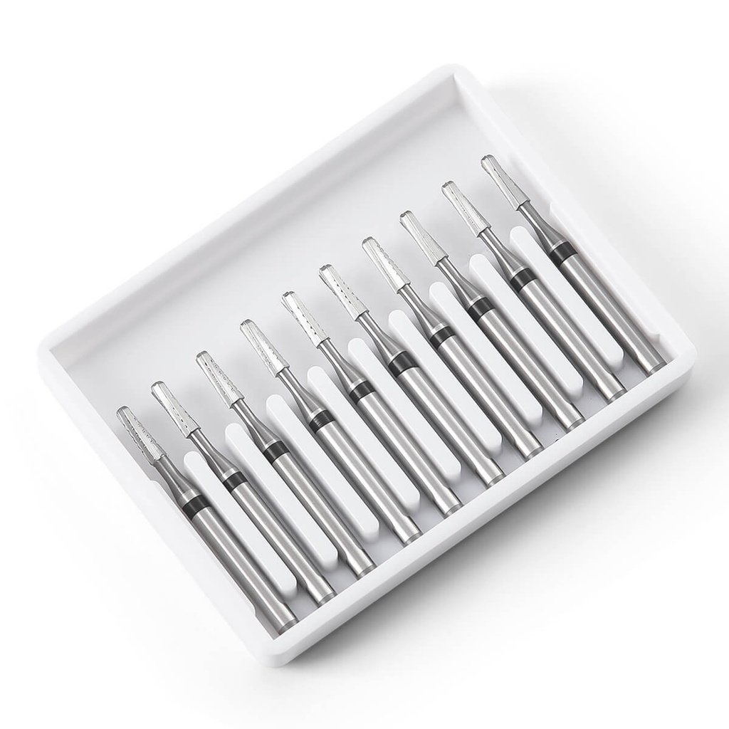 Dental Tungsten Carbide Bur FG 1957 Metal Cutting 10pcs/Box (Friction Grip (FG) / FG 1957 / 1 Box(10pcs))