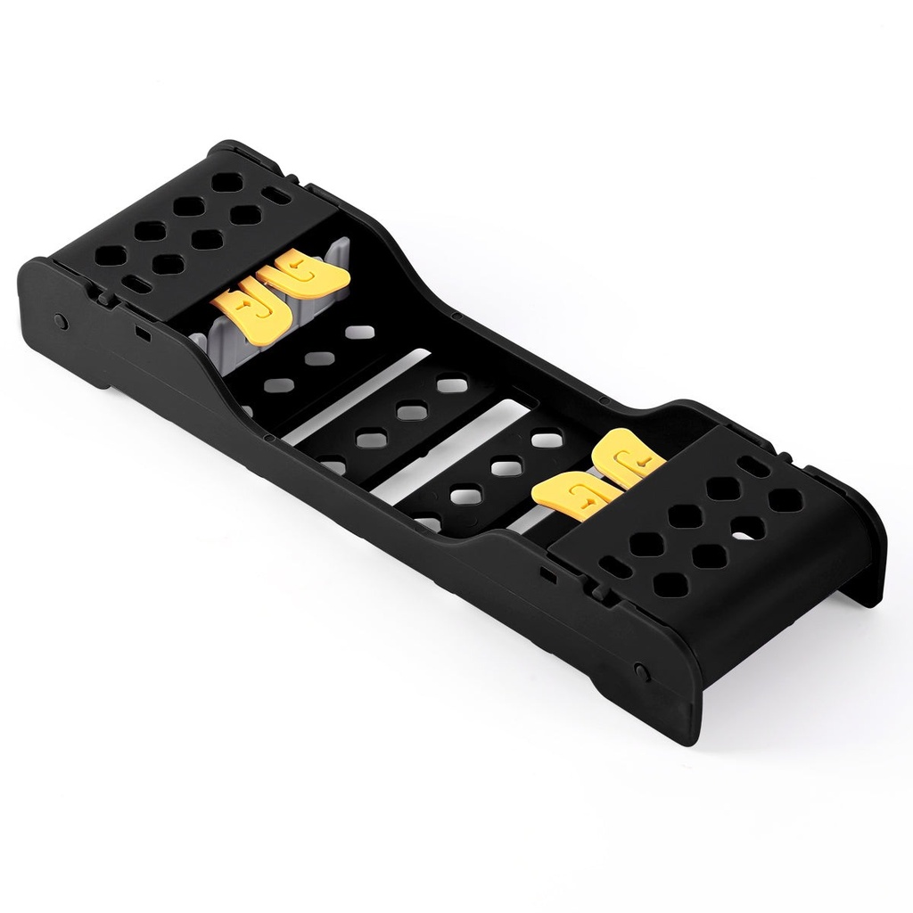 Dental Instruments Sterilization Box Autoclavable Plastic Dental Instrument Storage Rack 4 Holders (Black / 1 Pc)