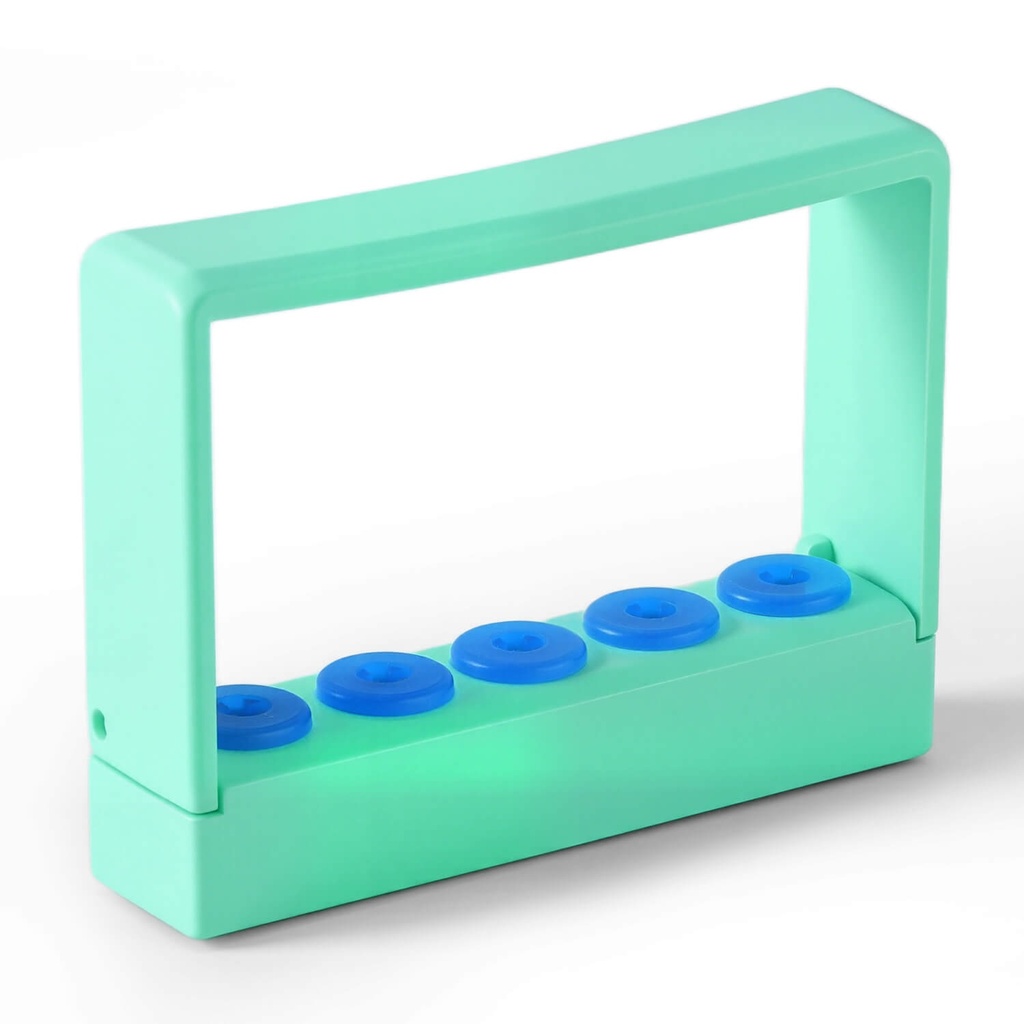 Dental Ultrasonic Scaler Tips Holder 5 Holes Disinfection Storage Case (Black / 1 Pc)